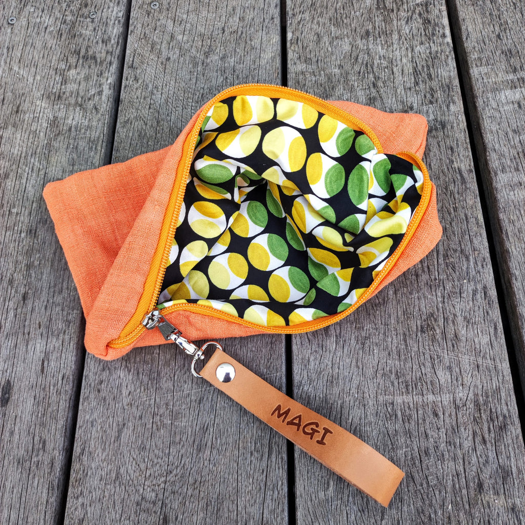 Pochette/tracollina  canapa arancio