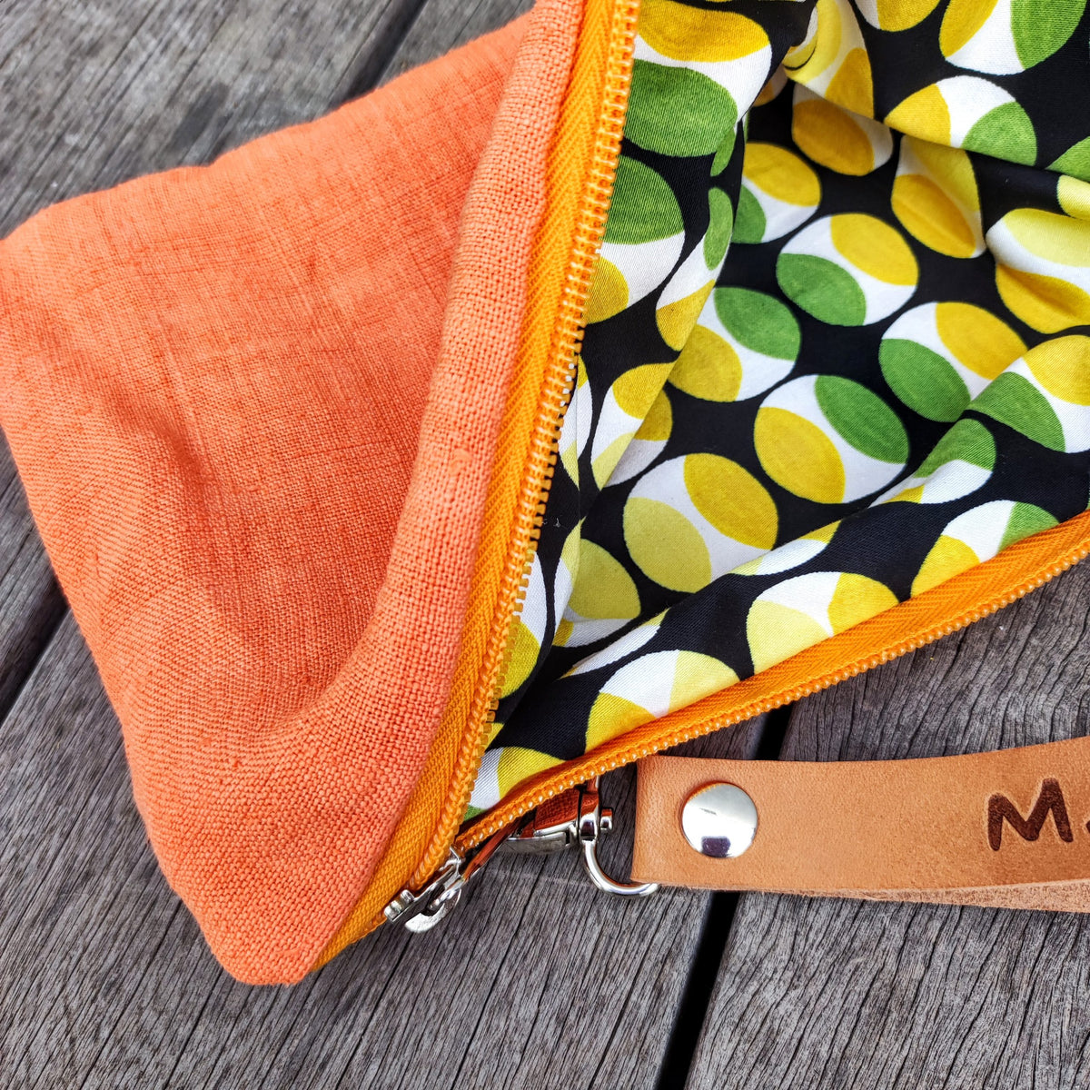 Pochette/tracollina  canapa arancio