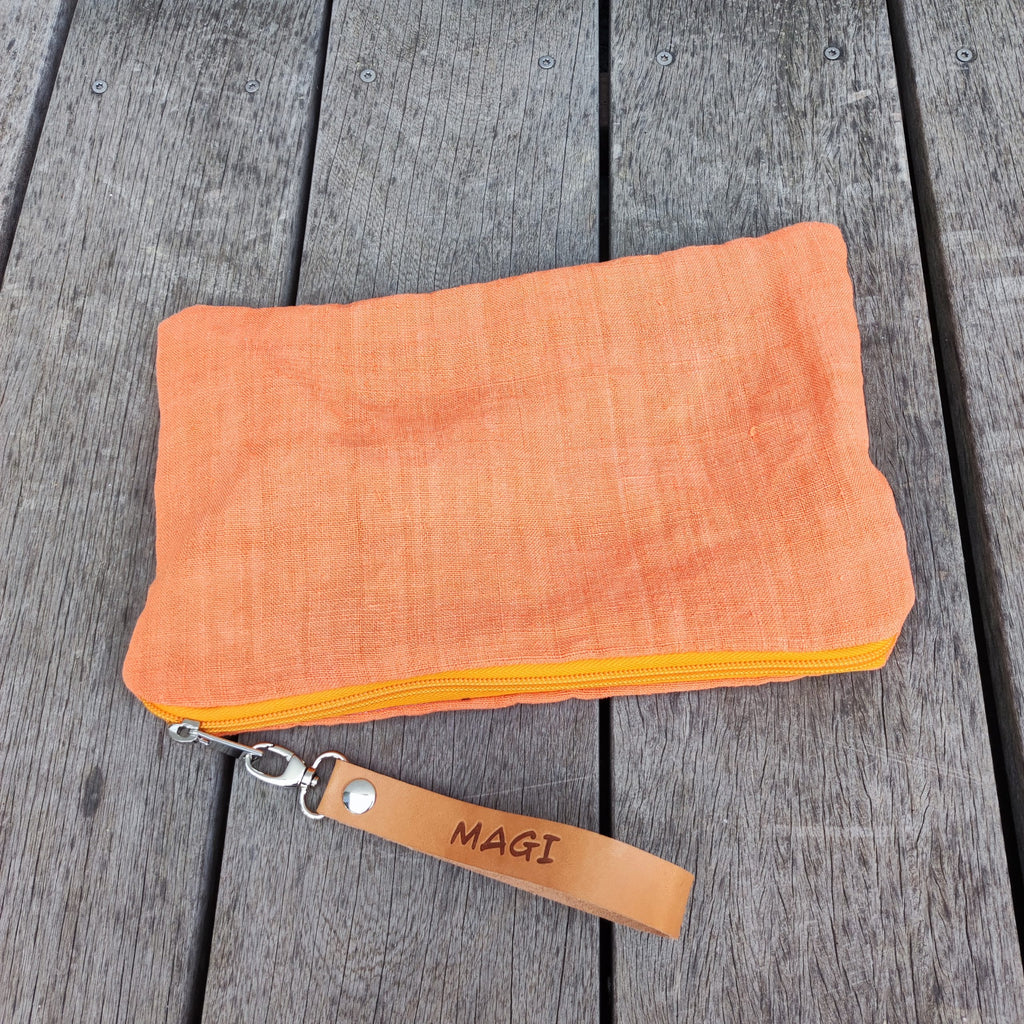 Pochette/tracollina  canapa arancio