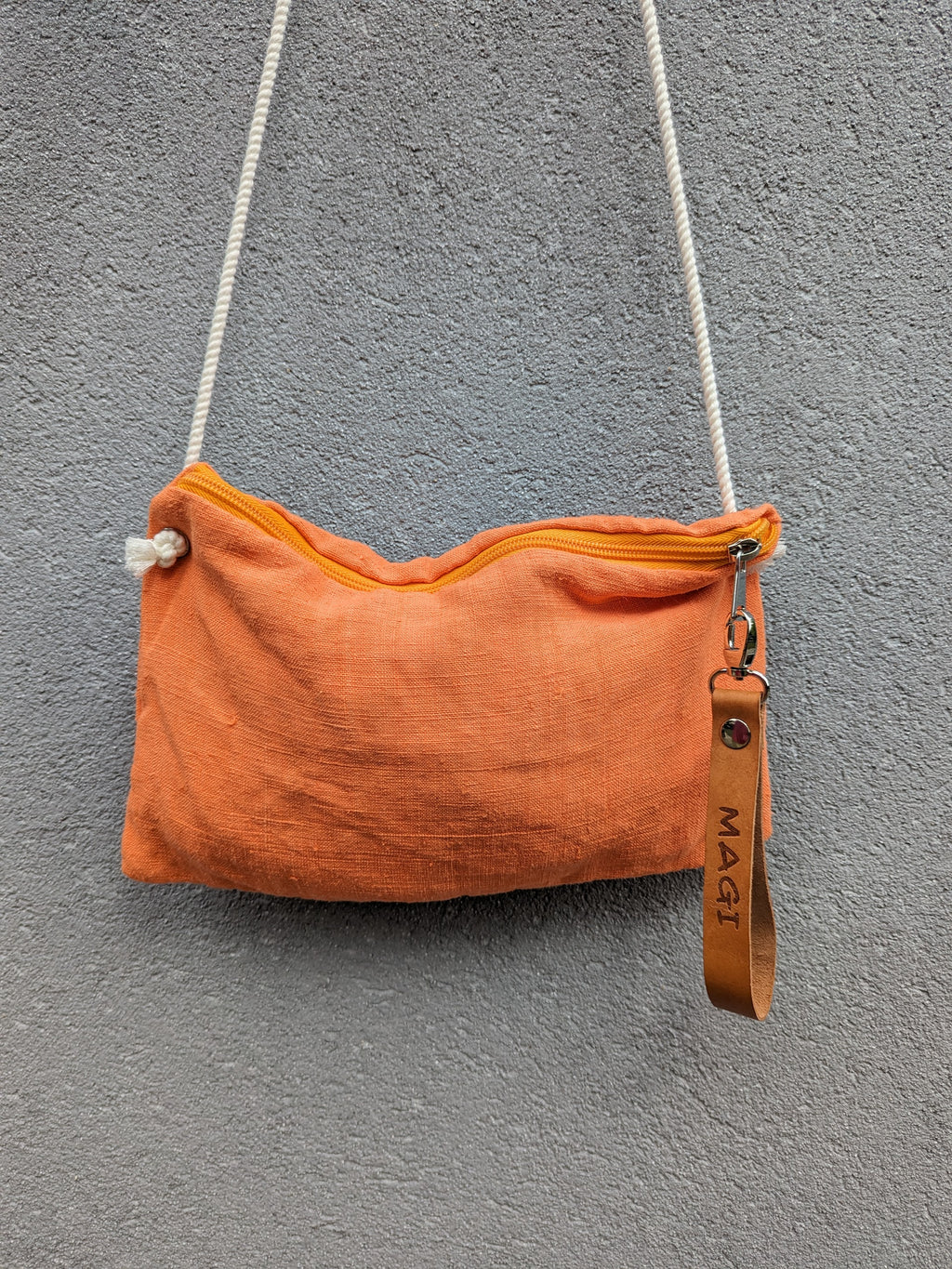 Pochette/tracollina  canapa arancio