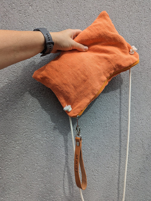 Pochette/tracollina  canapa arancio