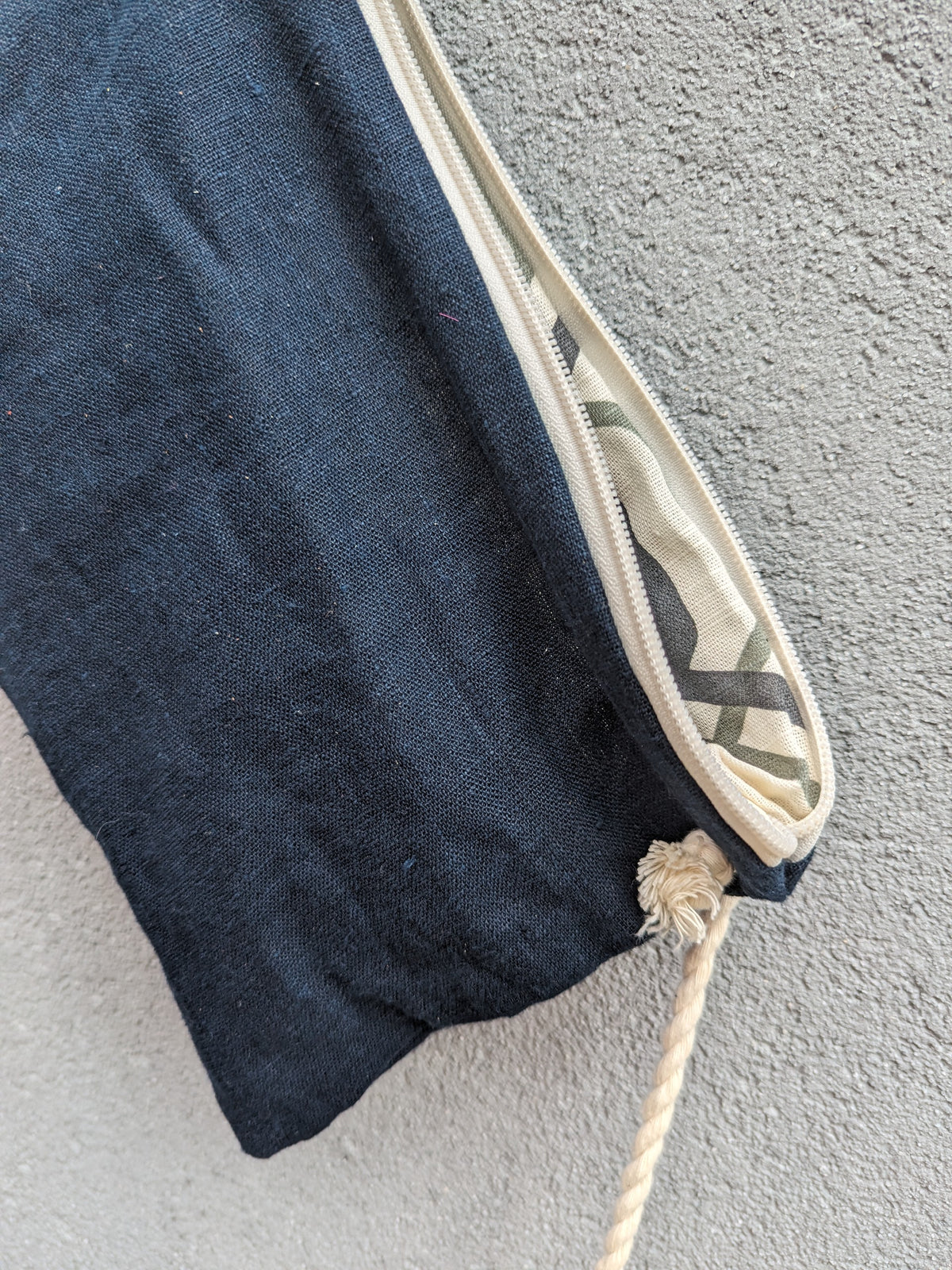 Pochette/tracollina lino blu