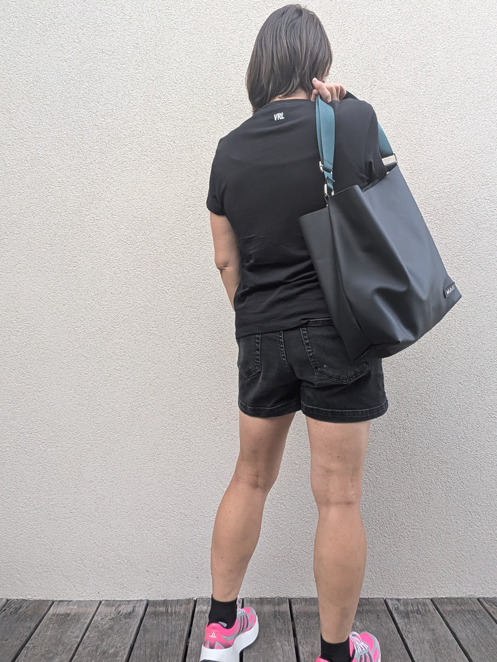 Hobo nera tracolla verde